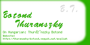 botond thuranszky business card